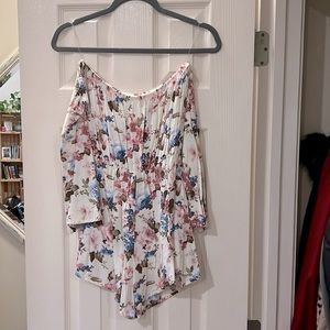 White Floral Romper